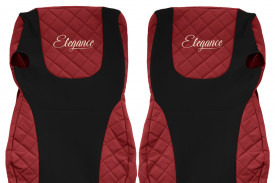 Set huse scaune camion compatibil cu DAF XF105 XF106 2012-> euro 6, Negru cu rosu, piele ecologica cu velur - Img 4