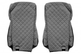 Set huse scaune camion compatibil cu DAF XF105 XF106 2012-> euro 6, Negru cu gri, piele ecologica cu velur - Img 2