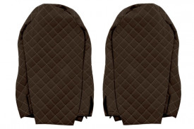 Set huse scaune camion compatibil cu MAN TGX 2007-2020, maro, piele ecologica cu velur, scaun sofer normal - Img 3