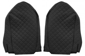 Set huse scaune camion compatibil cu Mercedes Actros MP3 2007-2010, Negru, piele ecologica cu velur - Img 4