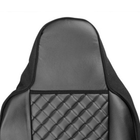 Set huse scaune camion compatibile cu MAN TGX II 2021->, piele ecologica negru - Img 4