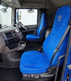Set huse scaune camion compatibile DAF XF euro 6 2012->, material textil, albastru - Img 3