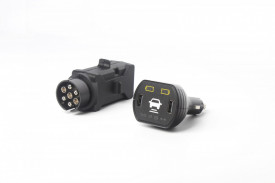 Set Lampi auto fara cablu cu 6 functii cu priza si magnet, 12-24v, WIRELESS, peridoc, remorcuta - Img 2