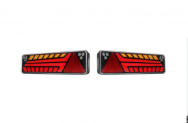 Set lampi stanga + dreapta. LED, semnalizare dinamica, 52cm x 14.6cm, 7 Functii, E-Mark, 12V-24V - Img 1