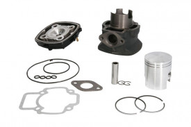 Set motor , cilindru , piston, segmenti, chiulasa si set garnituri 2T , capacitate 80cc compatibil cu Piaggio/Gilera 2T Lc Runner/Nrg/Ntt - Img 2