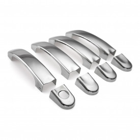 Set ornamente cromate manere portiere compatibile VW T5 2003-2015, T6 2015->, pentru 4 manere - Img 1