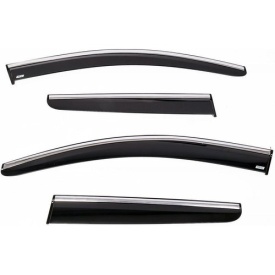 Set paravanturi auto compatibile cu Dacia Logan II 2012-2020, fata-spate, fumuriu, montaj prin lipire