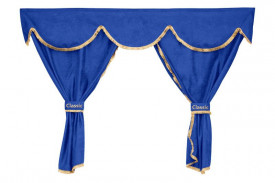 Set perdele cabina camion, universal compatibil cu MAN, culoare albastru - Img 1