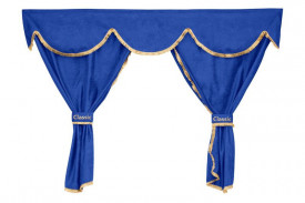 Set perdele cabina camion, universal compatibil cu Scania, culoare albastru - Img 8