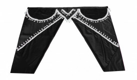 Set perdele Premium cabina camion, universal compatibil cu MAN, culoare negru