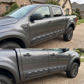 Set Protectii laterale pentru usi compatibile Ford Ranger 2019->, plastic ABS - Img 5