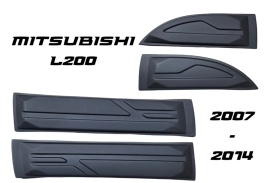 Set Protectii laterale pentru usi compatibile Mitsubishi L200 2007-2014, plastic ABS - Img 6