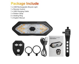 Set semnalizatoare pentru bicicleta, trotineta cu claxon inclus, incarcare USB, 5 moduri de iluminare, rezistenta la apa si praf IP65, instalare usoara - Img 5