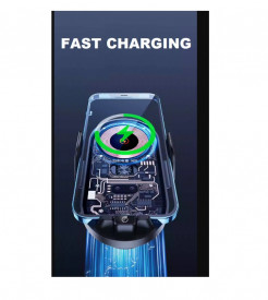 Suport auto pentru telefon inteligent, cu incarcator wireless, incarcator fara fir pentru masina - Img 2