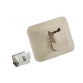Suport clips parasolar compatibil Audi A1 2011-2018, A3 2004-2012, A4 2001-2008, A5 2008-2017, Q2 2016-2026, Q3 2012-2018, Q5 2009-2017, TT 2007-2014, culoare bej, partea de montare stanga sau dreapta