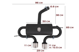 Toba finala compatibial cu VW Golf 5 V 2003-2008 R32 Design - Img 7
