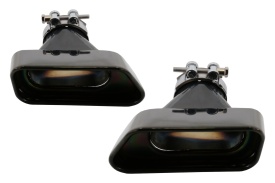 Tobe Ornamente compatibil cu sistemul de evacuare BMW seria 5 F10 F11 F18 V8 LCI Design Editie Negru - Img 1