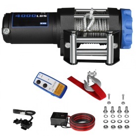 Troliu electric cu telecomanda pentru remorcare autoturisme, jeep-uri, barci, off-road, 4000LBS 1820kg, 12V, Produs deteriorat!
