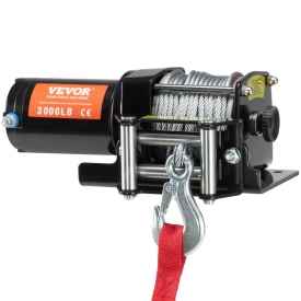Troliu electric P3000-1A,12V pentru ATV off-road 1.3 hp, greutate remorcata 1360 kg, cablu otel, - Img 4