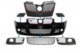 Accesorii Grile compatibil cu Bara fata GTI Look VW Golf 5 2003-2007 - Img 8