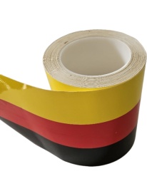 Banda reflectorizanta, steag Germania, latime 10 cm x 1 metru, Lichidare Stoc!