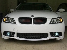 Bara Fata compatibil cu BMW Seria 3 E90 Sedan E91 Touring 2004-2008 M3 Design cu Proiectoare si grile duble incluse
