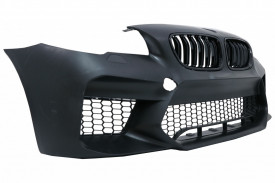 Bara Fata Echipata cu Grile Centrale compatibila cu BMW Seria 5 F10 F11 (2011-2017) M5 G30 Design Fara PDC - Img 3