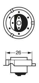 Bec far moto cu flansa, 6V 15W compatibil Piaggio Ciao - Img 3