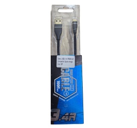Cablu Premium USB Tip A cu mufa Iphone Lightning pentru incarcare rapida telefon pana la 3.4A, lungime 1 metru, negru