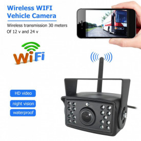 Camera auto WI-FI rezolutie HD pentru marsarier / frontala cu Nightvision 12-24V WIFI - Img 8