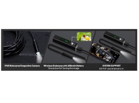 Camera endoscopica wireless HD WIFI pentru telefon compatibila cu iOS si Android 720p, cablu de 5 m - Img 5