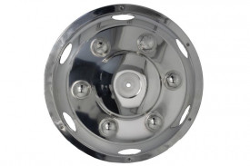 Capac roată față, material: oțel inoxidabil, diametrul jantei: 16 inchi, convex