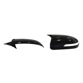 Capace oglinda compatibile cu Hyundai i20 2014-2019 cu semnalizare in oglinda, Negru lucios BATMAN style - Img 2