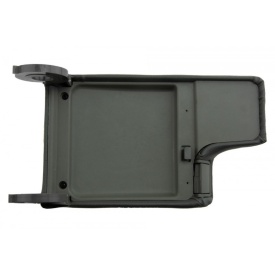 Clapeta capac cotiera cu buton compatibil BMW Seria 3 E46 1999-2005, culoare gri piele ecologica - Img 3