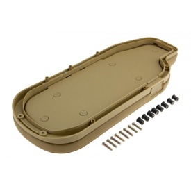 Clapeta capac cotiera cu buton compatibil Toyota GT86 2013-2021, culoare bej, material piele - Img 3