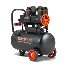 Compresor de aer 18,2L, portabil, fara ulei, rezervor de otel 900W, 90 PSI, 2,2 CFM, compresor ultra silentios pentru reparatii la domiciliu, umflarea anvelopelor