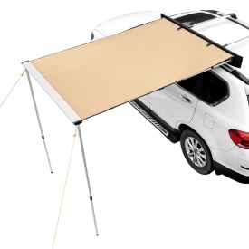 Copertina laterala auto mare de 1,2 x 2 m, retractabila, impermeabila, UV50+ cu geanta de depozitare, inaltime reglabila, potrivita pentru camion, SUV, autoutilitare, rulote - Img 11