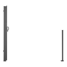 Copertina laterala retractabila, paravan lateral retractabil pentru terasa 180x300 cm cu tesstură din poliester 180 g/m², paravan de soare impermeabil, separator de camera pentru gradina, balcon, piscine, terasa, negru - Img 10