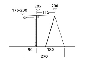 Cort auto pentru usa culisanta, Outwell Vehicle Awning San Diego - Img 13