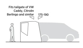 Cort camping tip copertina pentru haion masina Easy Camp Krossbu Mini, 160x170 cm pentru Peugeot Rifter, Citroën Berlingo, VW Caddy - Img 7