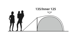 Cort camping tip cupola cu 2 camere, pentru 4 persoane, 355x260x135 cm, Outwell Tent Cloud 4 - Img 13