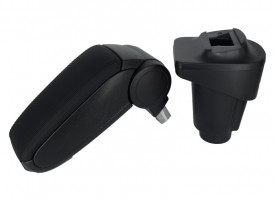 Cotiera auto compatibila Fiat 500L 2012->, negru, imitatie de piele
