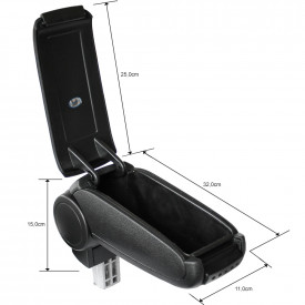 Cotiera auto Ford C-MAX 2003-2010, negru, imitatie de piele - Img 3
