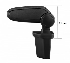 Cotiera auto Hyundai i20 II 2015-2020, negru, imitatie de piele - Img 4