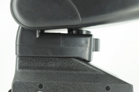 Cotiera auto universala neagra si cusatura rosie - Img 4