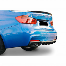 Difuzor Bara Evacuare Stanga compatibil cu BMW Seria 3 F30 F31 2011-> M Performance Design Negru Lucios - Img 2