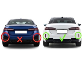 Difuzor bara spate compatibil BMW Seria 5 G60 2024->, negru lucios - Img 3