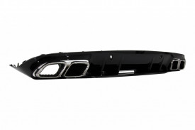 Difuzor Bara Spate compatibil cu MERCEDES C-Class C205 A205 Coupe Cabriolet 2014-2019 Facelift C63S Design Silver Tips - Img 5