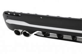 Difuzor Bara Spate cu Ornamente Evacuare Crom compatibil cu Mercedes GLA SUV H247 Sport Line 2020-> Aero 45S Design - Img 4