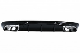 Difuzor Bara Spate cu Ornamente toba compatibil cu Mercedes CLS-Class C257 Sport Line 2018-> CLS63 Design - Img 2